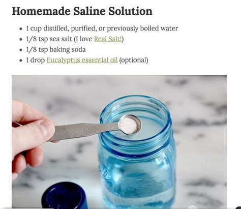 · Allow to cool to room temperature. . Homemade saline solution for nebulizer